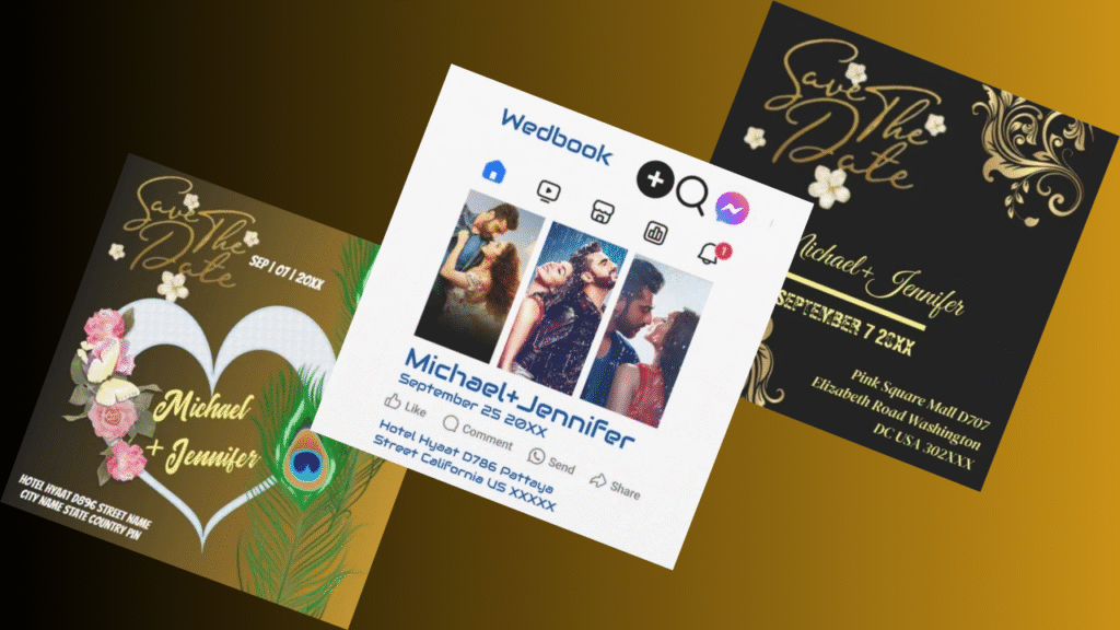 Discover Personalized Fashion & Party Accessories | Dirty Fever Elegant Save The Date Wedding Invitation Designs Collection by Luggage 4 Wedding on Zazzle