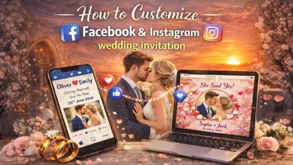 How to customize Facebook and Instagram theme wedding invitation for modern couples in 2026