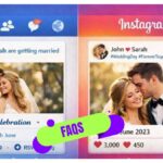 Facebook and Instagram theme wedding invitation design showing social media style wedding cards with customization and buying guide concept