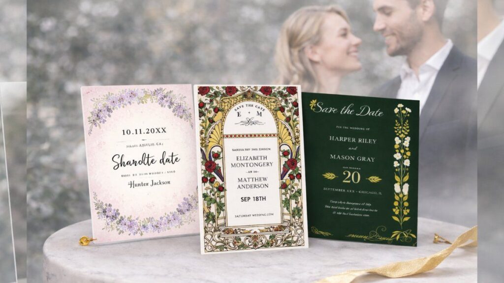 luxury save the date cards modern elegant wedding designs