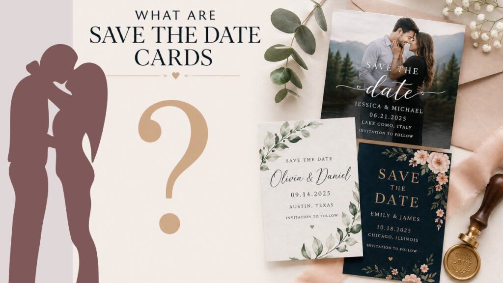 What are save the date cards wedding stationery concept with elegant card designs